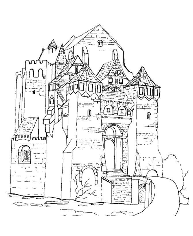 Coloring page: Castle (Buildings and Architecture) #62286 - Printable coloring pages
