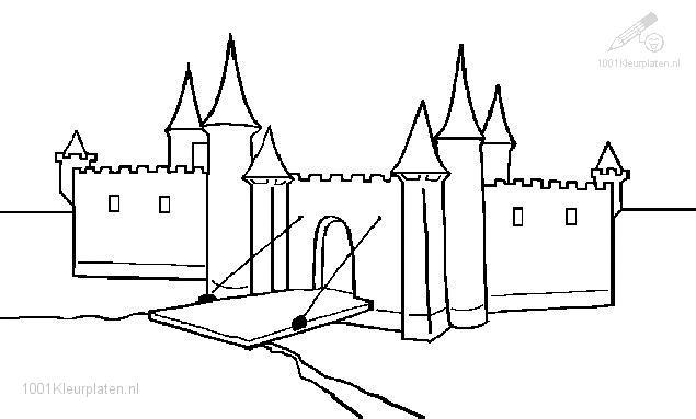 Coloring page: Castle (Buildings and Architecture) #62300 - Free Printable Coloring Pages