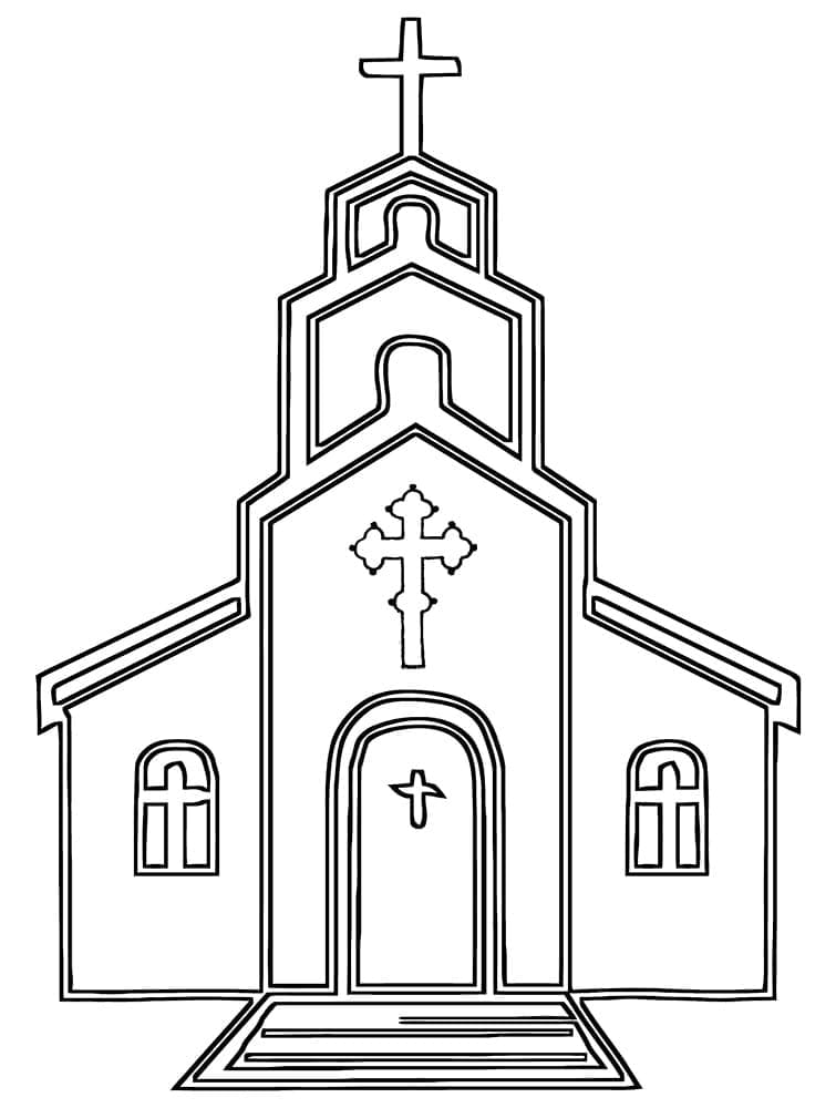 Free printable Church coloring page #189045 from Buildings and Architecture collection
