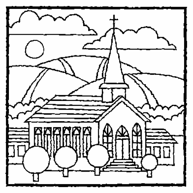 Coloring page: Church (Buildings and Architecture) #64157 - Free Printable Coloring Pages