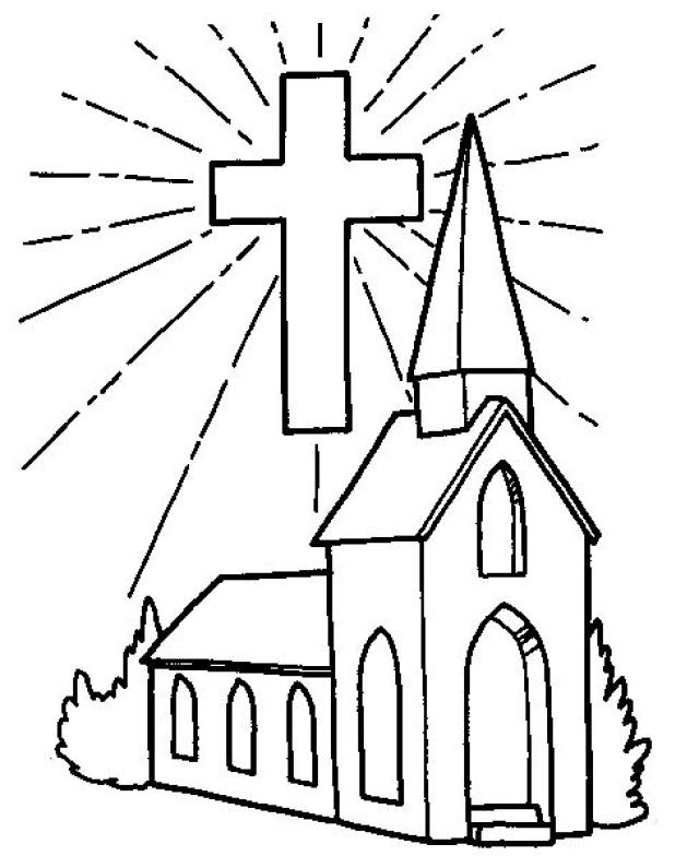 Coloring page: Church (Buildings and Architecture) #64158 - Free Printable Coloring Pages