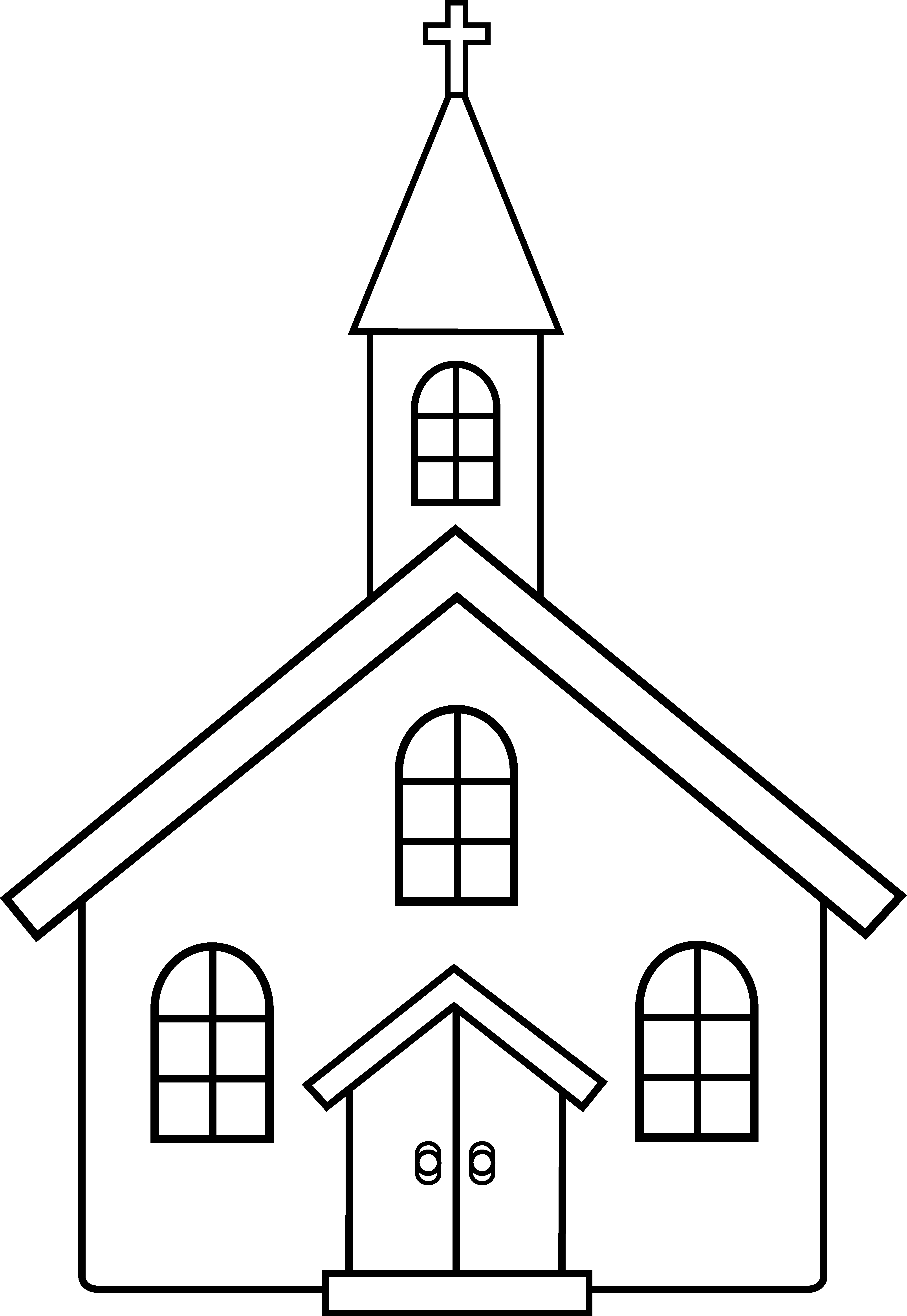 Coloring page: Church (Buildings and Architecture) #64159 - Free Printable Coloring Pages