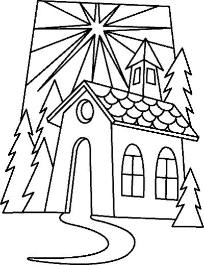 Coloring page: Church (Buildings and Architecture) #64162 - Free Printable Coloring Pages