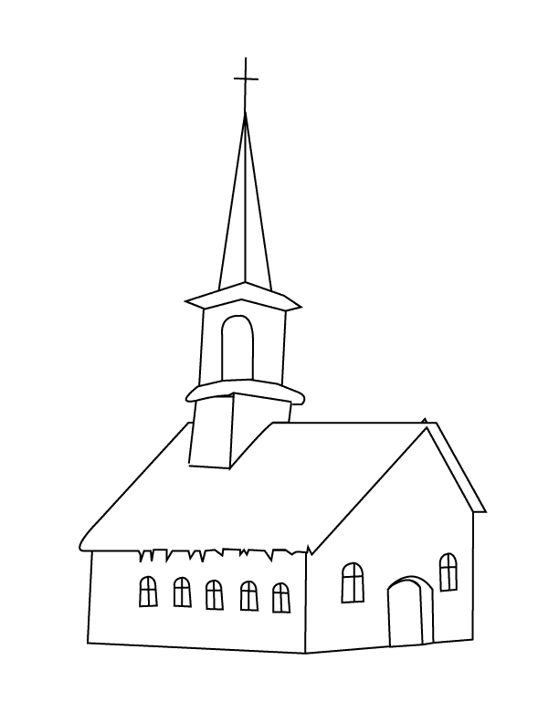 Coloring page: Church (Buildings and Architecture) #64163 - Printable coloring pages