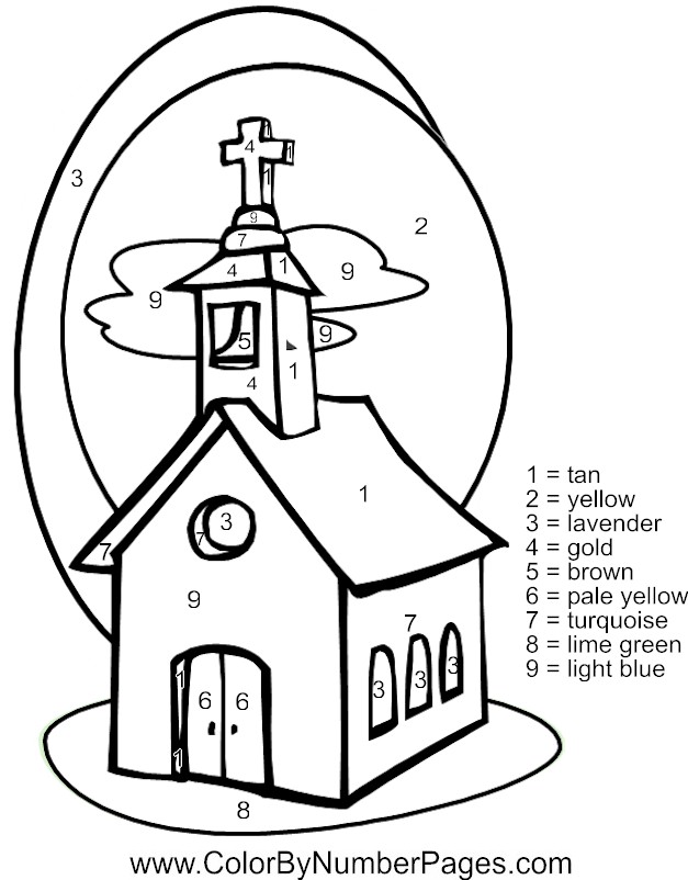 Coloring page: Church (Buildings and Architecture) #64166 - Free Printable Coloring Pages