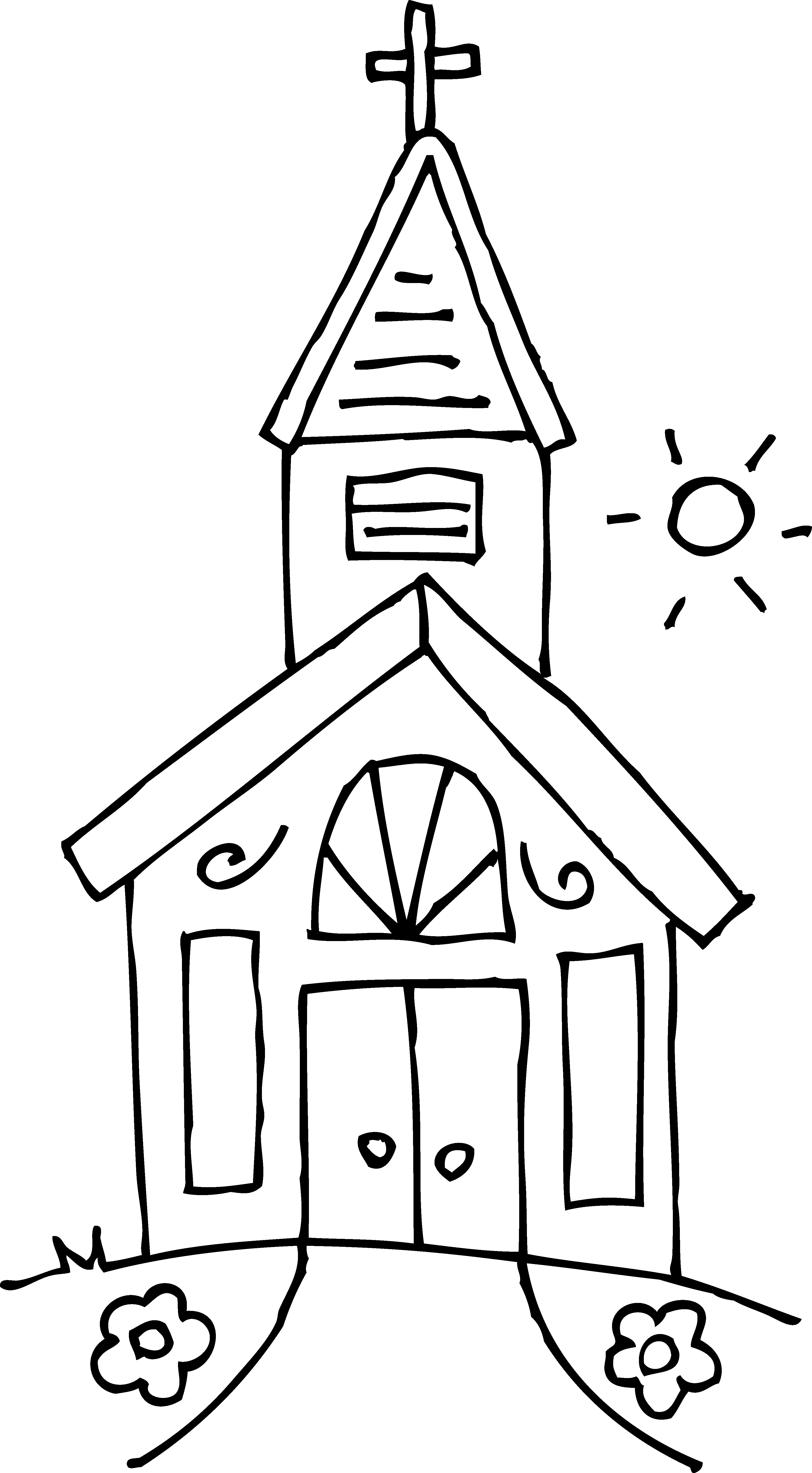 Coloring page: Church (Buildings and Architecture) #64173 - Free Printable Coloring Pages