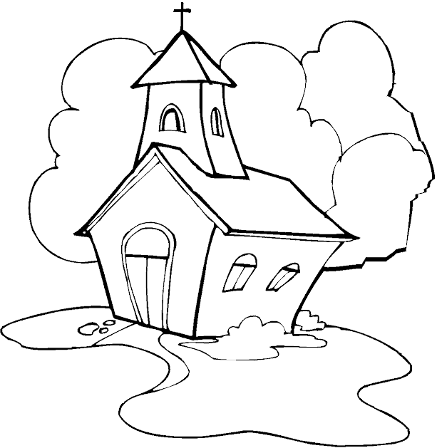 Coloring page: Church (Buildings and Architecture) #64177 - Printable coloring pages