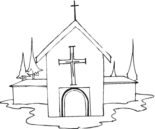 Coloring page: Church (Buildings and Architecture) #64179 - Free Printable Coloring Pages