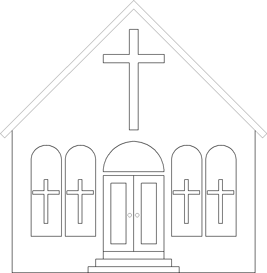 Christian Church Isolated Coloring Page For Kids Religious Silhouette  Isolated Vector, Church Drawing, Ring Drawing, Kid Drawing PNG and Vector  with Transparent Background for Free Download