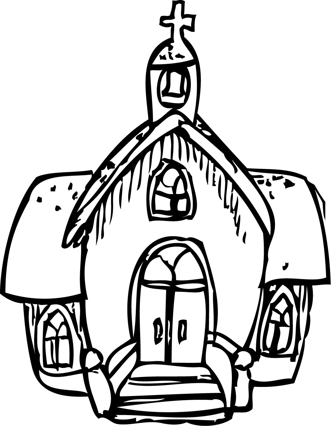 Coloring page: Church (Buildings and Architecture) #64273 - Printable coloring pages