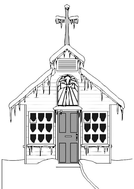 Coloring page: Church (Buildings and Architecture) #64285 - Printable coloring pages