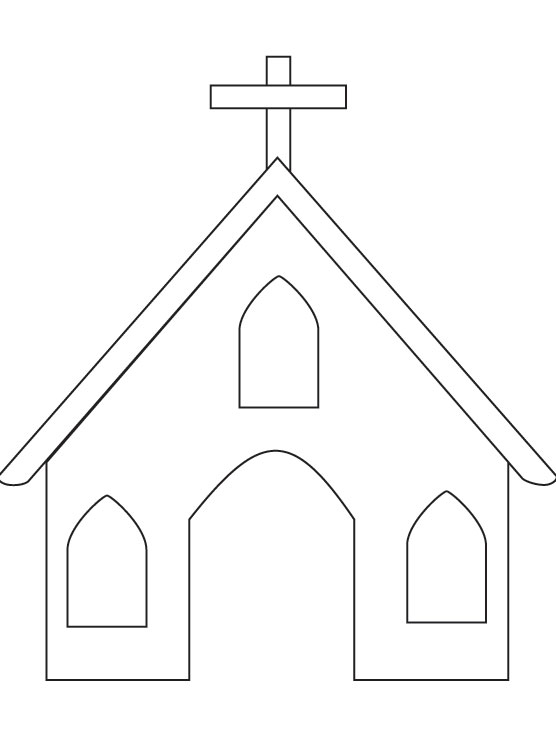 Coloring page: Church (Buildings and Architecture) #64303 - Free Printable Coloring Pages
