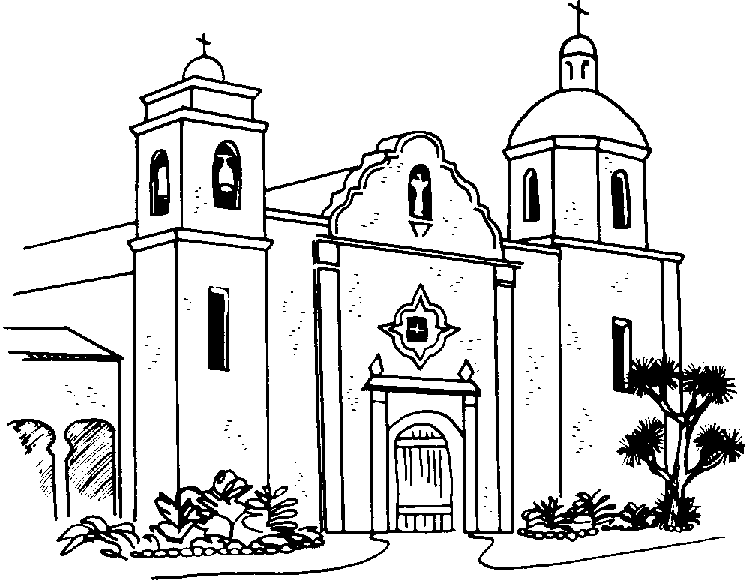 Coloring page: Church (Buildings and Architecture) #64309 - Free Printable Coloring Pages