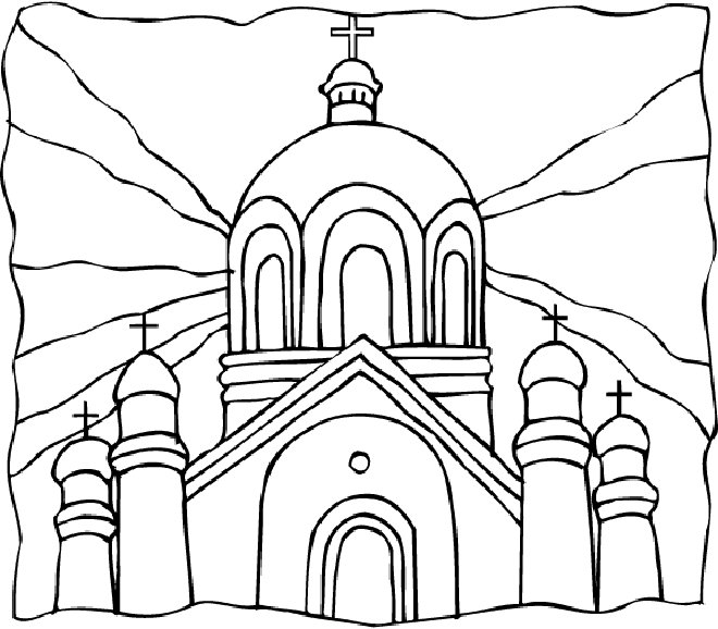 Coloring page: Church (Buildings and Architecture) #64333 - Free Printable Coloring Pages