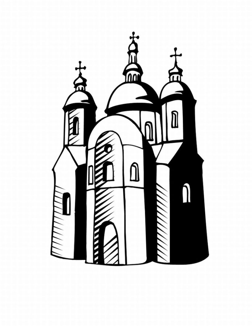 Coloring page: Church (Buildings and Architecture) #64417 - Free Printable Coloring Pages