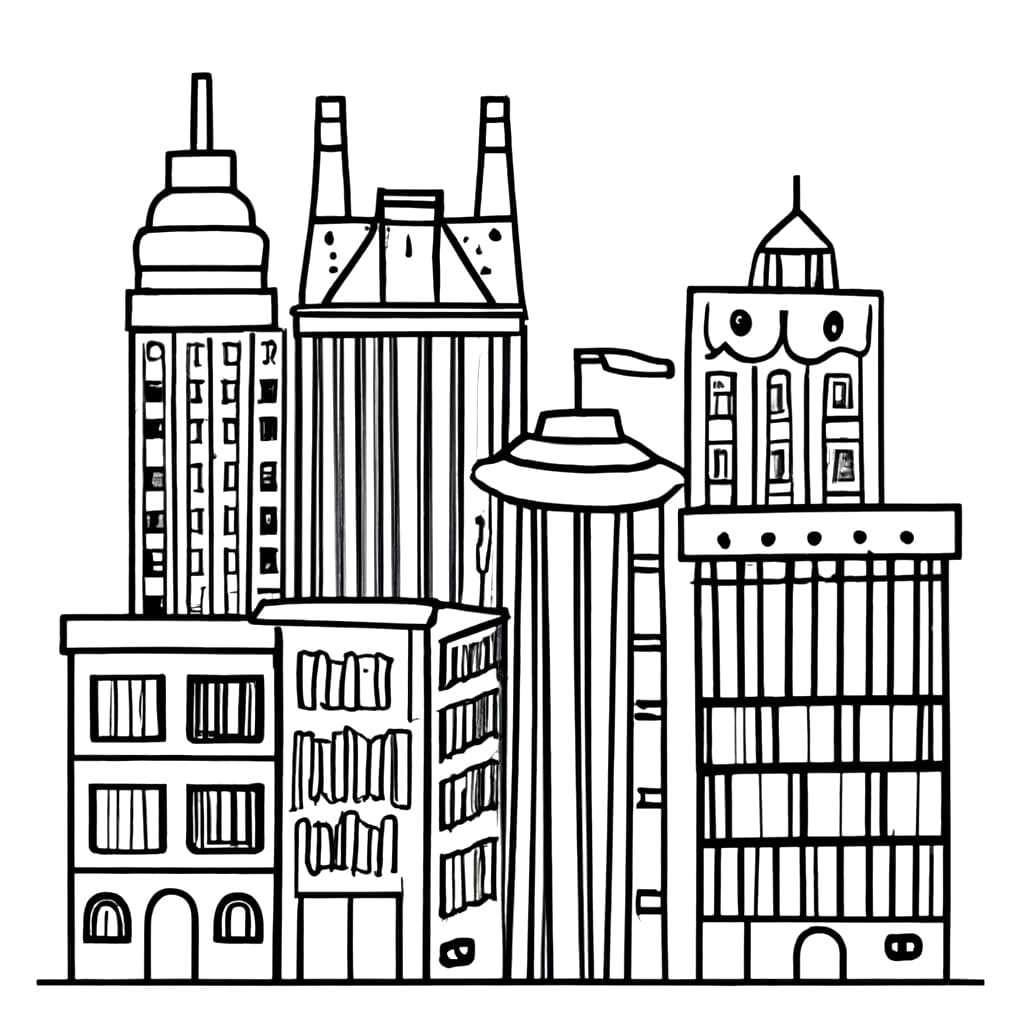 Free printable City coloring page #200579 from Buildings and Architecture collection