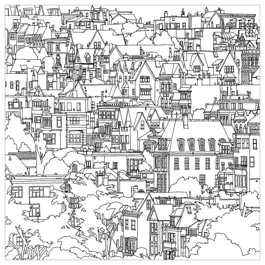 Free printable City coloring page #200601 from Buildings and Architecture collection Free printable City coloring page #200601 from Buildings and Architecture collection