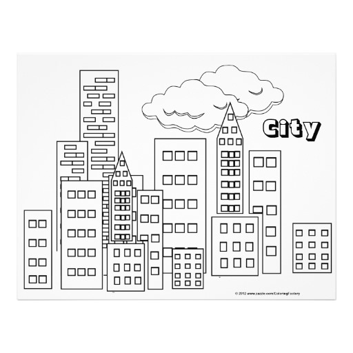 Coloring page: City (Buildings and Architecture) #64915 - Free Printable Coloring Pages
