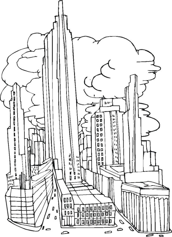 Coloring page: City (Buildings and Architecture) #64916 - Free Printable Coloring Pages