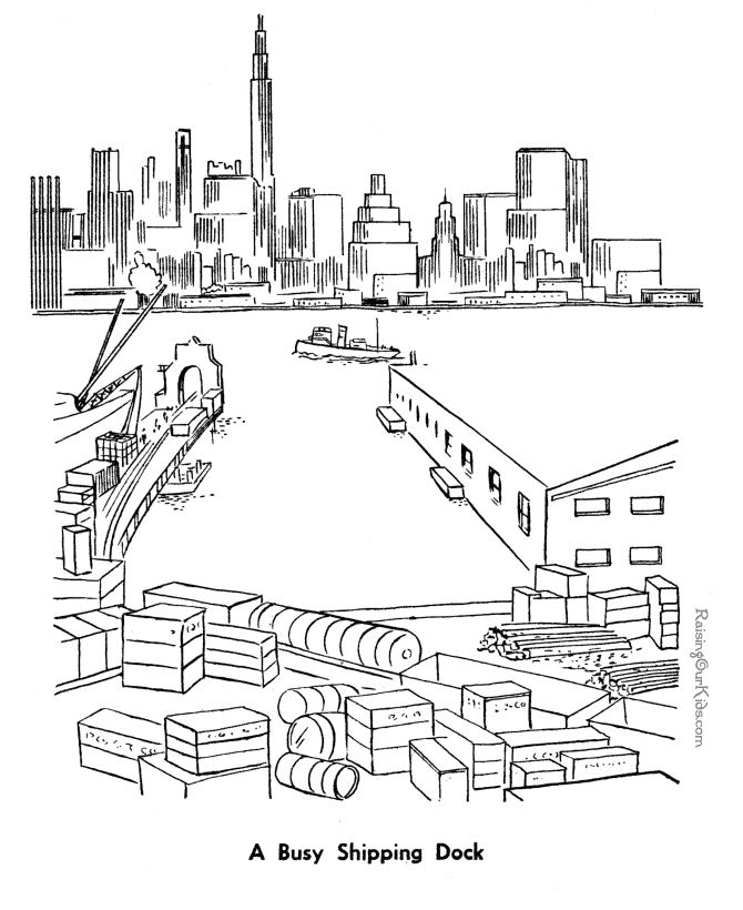 Coloring page: City (Buildings and Architecture) #64931 - Free Printable Coloring Pages