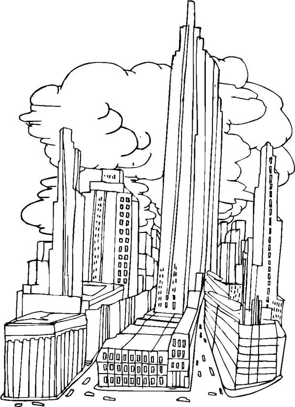 Coloring page: City (Buildings and Architecture) #64941 - Free Printable Coloring Pages