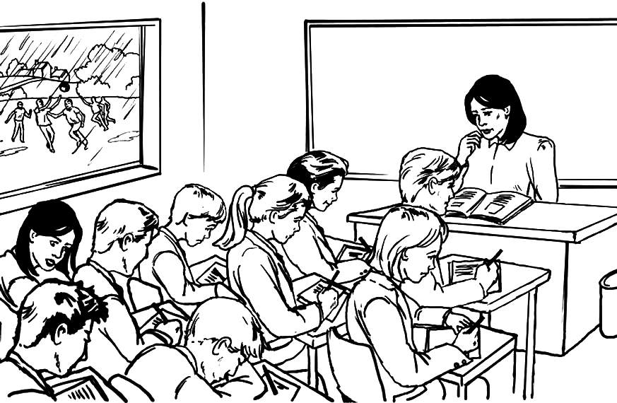 Coloring page: Classroom (Buildings and Architecture) #67950 - Free Printable Coloring Pages