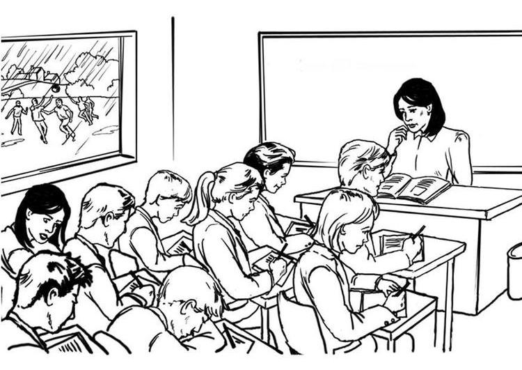 Coloring page: Classroom (Buildings and Architecture) #68053 - Free Printable Coloring Pages
