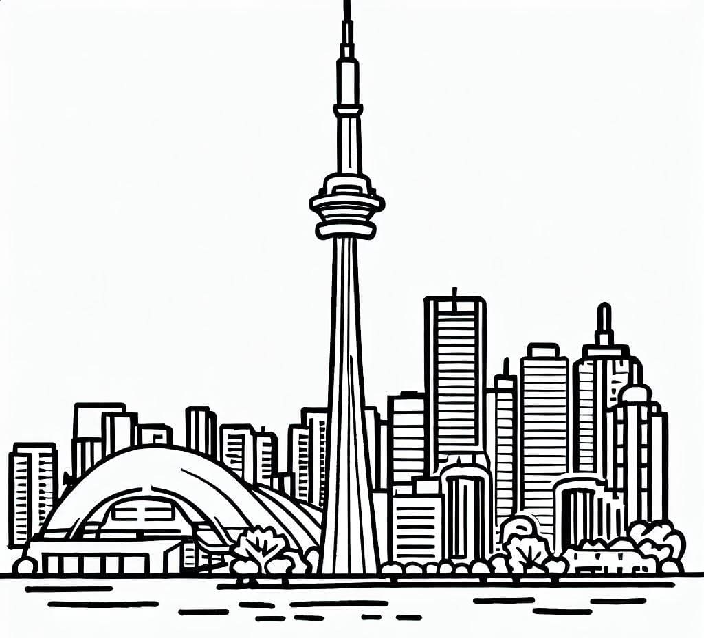 Free printable CN Tower coloring page #185409 from Buildings and Architecture collection