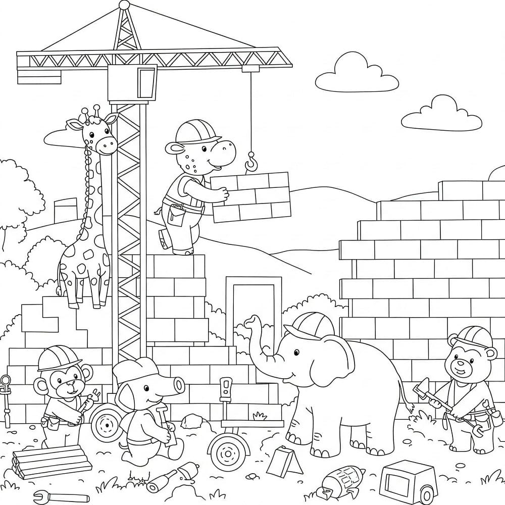 Free printable Construction site coloring page #220880 from Buildings and Architecture collection