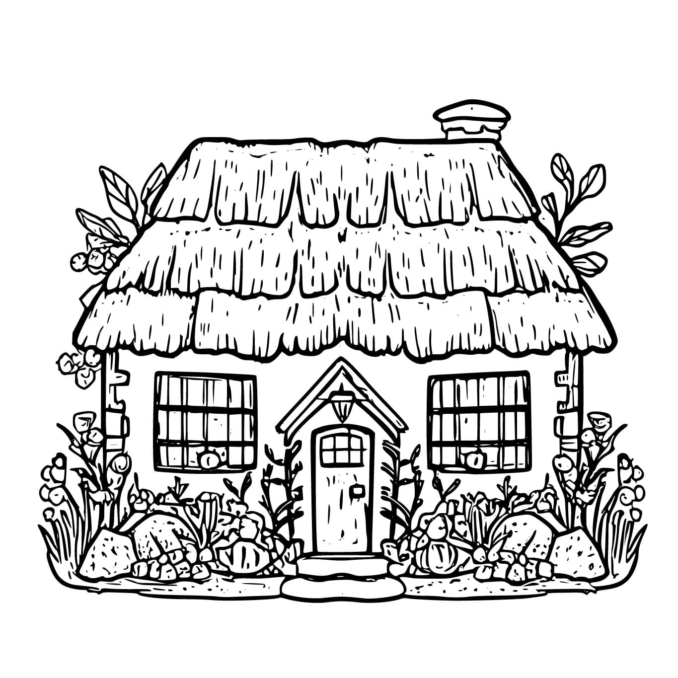 Free printable Cottage coloring page #212644 from Buildings and Architecture collection Free printable Cottage coloring page #212644 from Buildings and Architecture collection