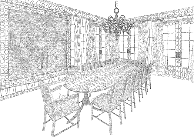 Coloring page: Dinning room (Buildings and Architecture) #66273 - Printable coloring pages