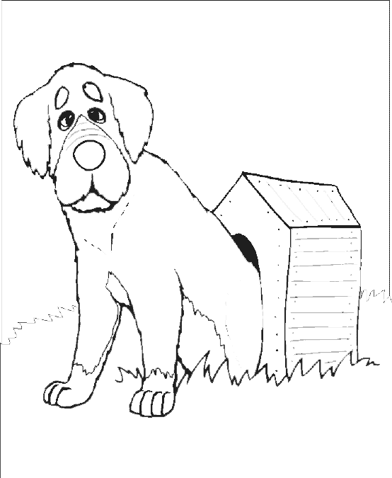 Free printable Dog House coloring page #62358 from Buildings and Architecture collection