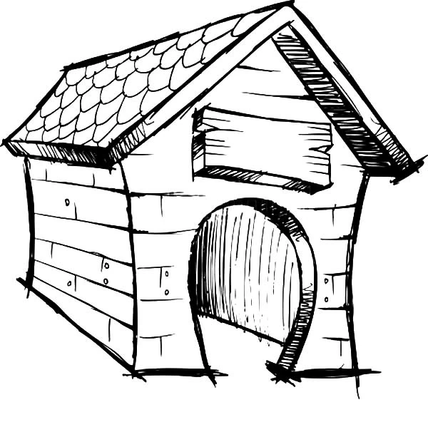 Free printable Dog House coloring page #62421 from Buildings and Architecture collection