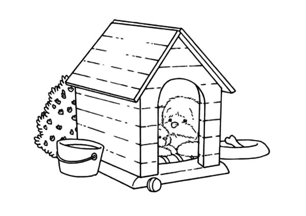 Free printable Dog House coloring page #62462 from Buildings and Architecture collection