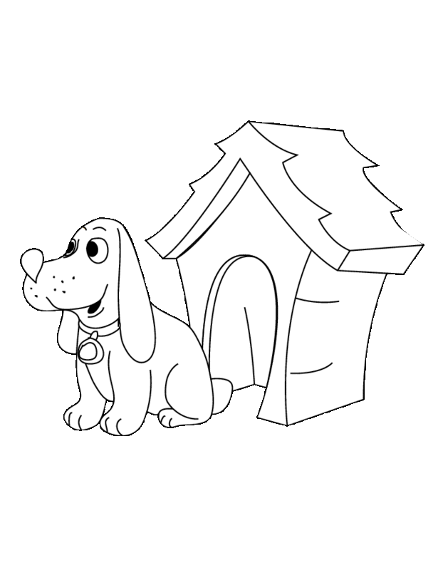 Coloring page: Dog kennel (Buildings and Architecture) #62344 - Printable coloring pages