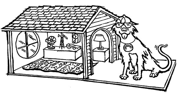 Coloring page: Dog kennel (Buildings and Architecture) #62430 - Free Printable Coloring Pages