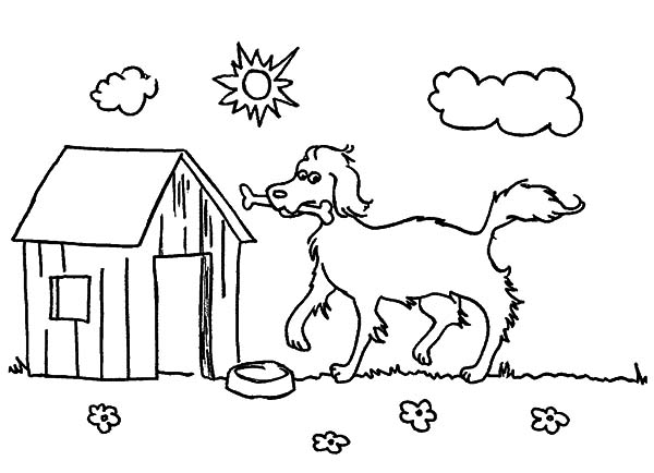 Coloring page: Dog kennel (Buildings and Architecture) #62483 - Printable coloring pages