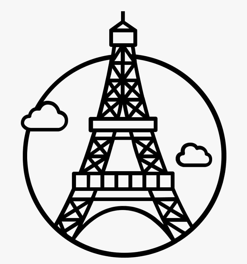 Free printable Eiffel Tower coloring page #178848 from Buildings and Architecture collection