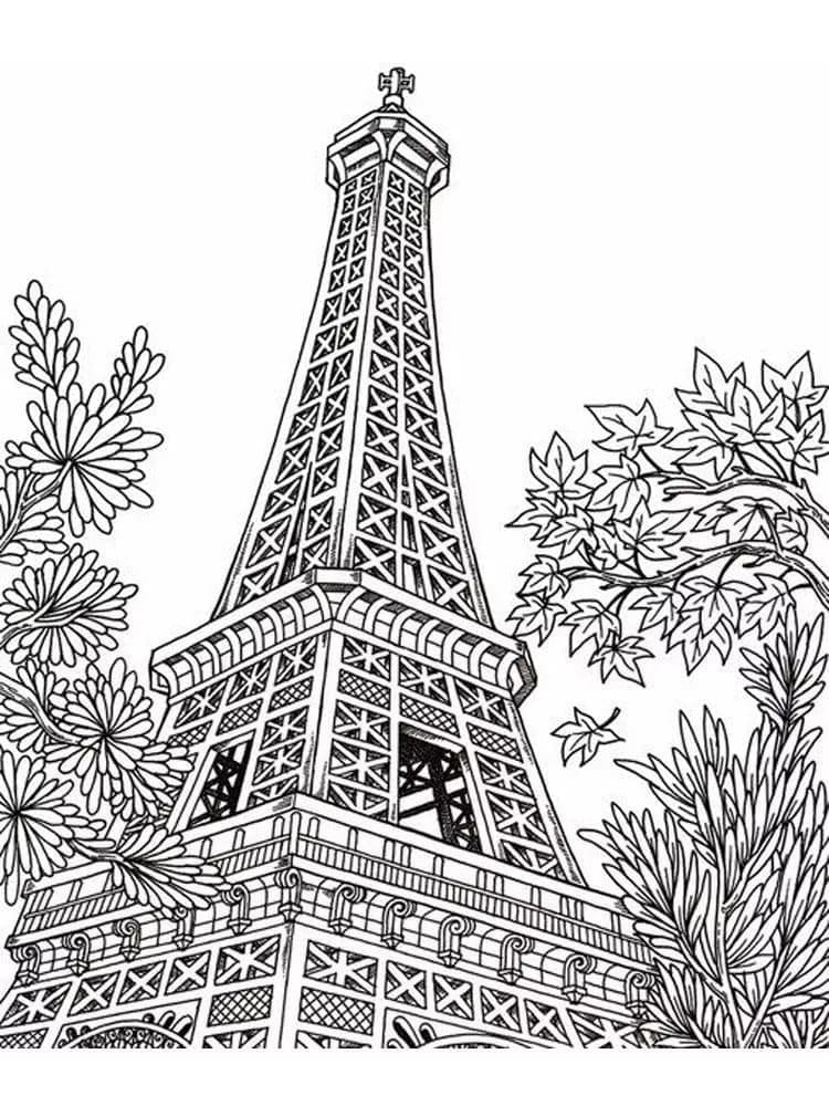 Free printable Eiffel Tower coloring page #178853 from Buildings and Architecture collection