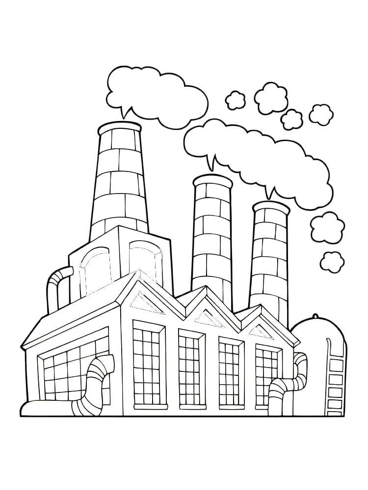 Free printable Factory coloring page #185549 from Buildings and Architecture collection