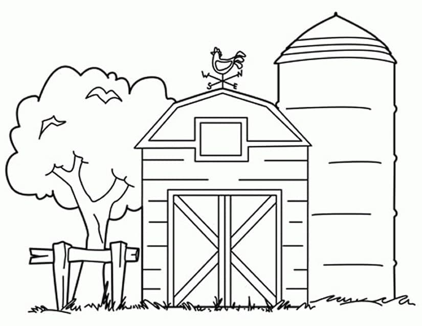 Free printable Farm coloring page #183695 from Buildings and Architecture collection Free printable Farm coloring page #183695 from Buildings and Architecture collection