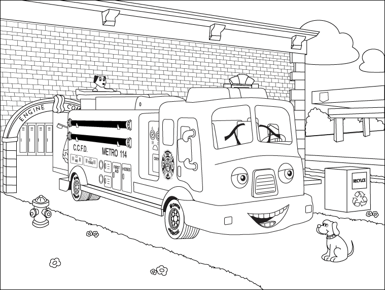 Coloring page: Fire Station (Buildings and Architecture) #68554 - Free Printable Coloring Pages
