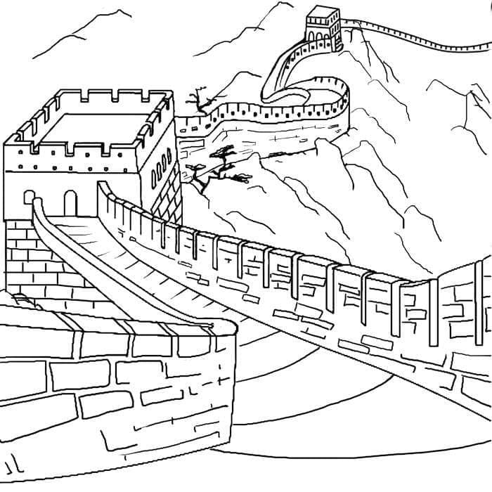 Free printable Great Wall of China coloring page #190415 from Buildings and Architecture collection