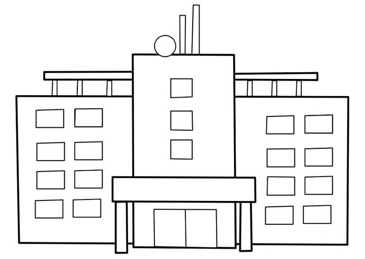 Coloring page: Hospital (Buildings and Architecture) #62005 - Free Printable Coloring Pages