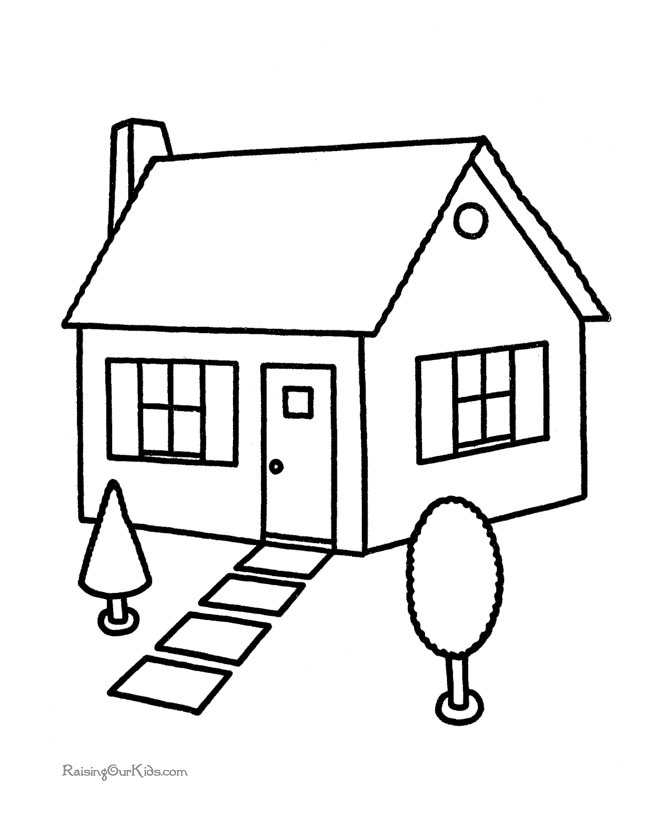 Coloring page: House (Buildings and Architecture) #64623 - Free Printable Coloring Pages