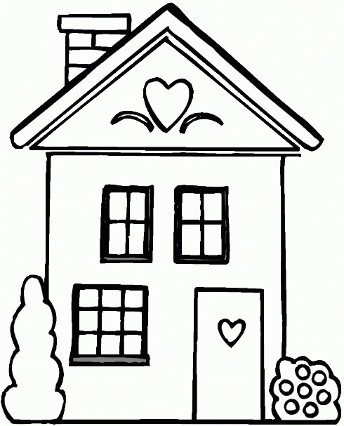 Coloring page: House (Buildings and Architecture) #64624 - Free Printable Coloring Pages
