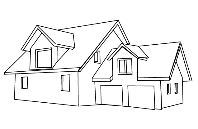 Coloring page: House (Buildings and Architecture) #64640 - Free Printable Coloring Pages