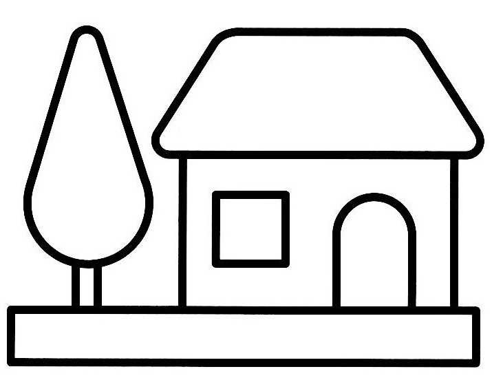 Coloring page: House (Buildings and Architecture) #64645 - Printable coloring pages