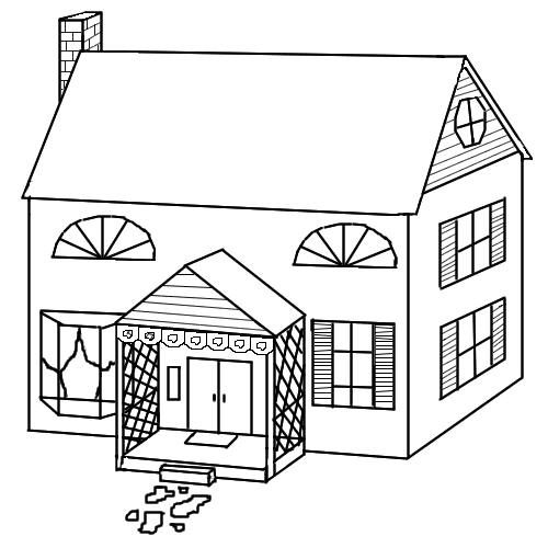 Drawing House #64657 (Buildings and Architecture) – Printable coloring
