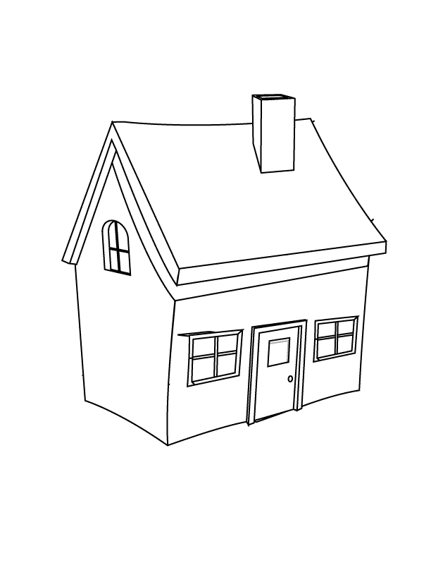 Coloring page: House (Buildings and Architecture) #64662 - Printable coloring pages